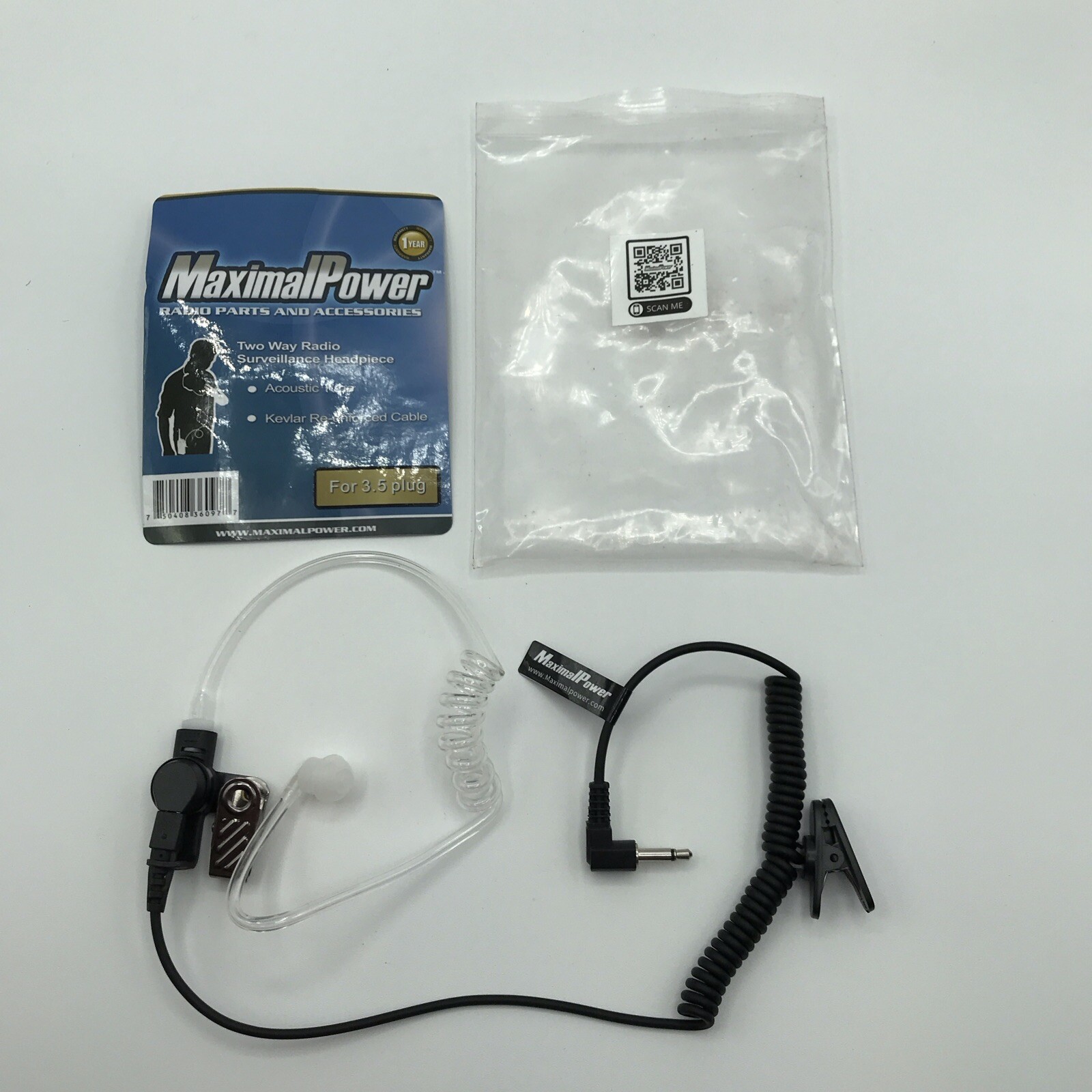NEW MaximalPower 3.5mm TwoWay Radio Surveillance Headpiece Headset eBay