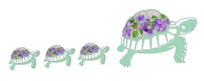 Easter Floral Tortoise (SVG PNG Clipart Sublimation Download Printable Digital)