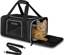 Pet Carrier 17X11X9.5 Alaska Airline Approved,Pet Travel Carrier Bag for Small C