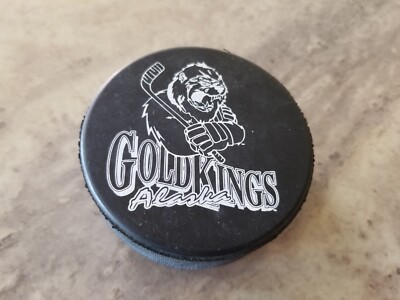 Hockey puck Gold Kings Alaska Made In Czech Republic 