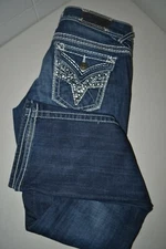 Vigoss Women's The New York Boot Cut Blue Denim Jeans Sz 30x33