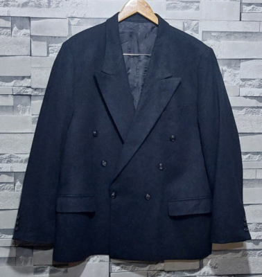 VTG Yves Saint Laurent Paris Wool Pea Coat jacket blue Woman's | eBay