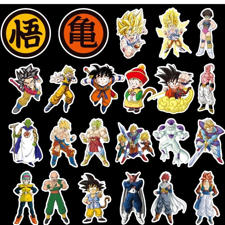 100Pc Anime Dragon Ball Z Super Saiyan Goku Vegeta Piccolo Pan Sticker DBZ