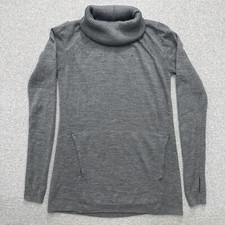Lululemon Merino Wool Sweater Women  s Size 6 Gray Sweat and Savasana Turtleneck