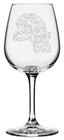 Whippet Dog Themed Etched All Purpose 12.75oz Wine Glass