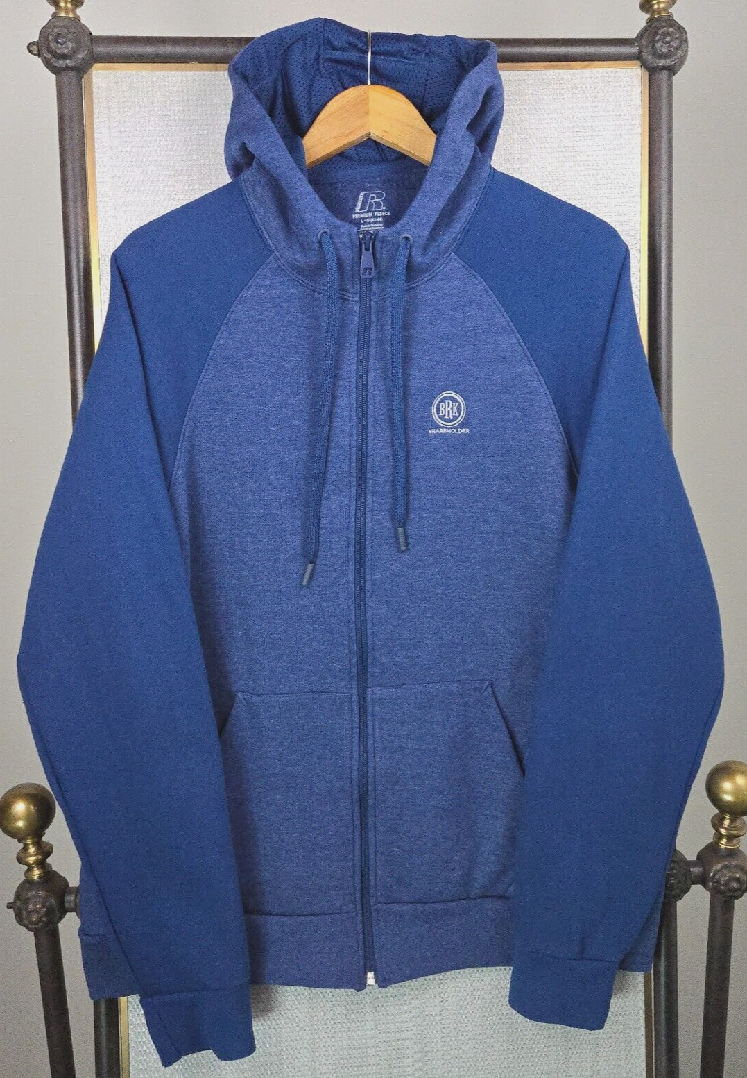 RUSSELL x BERKSHIRE HATHAWAY SHAREHOLDER Hooded Sweatshirt Sz Large Mens BRK image 4
