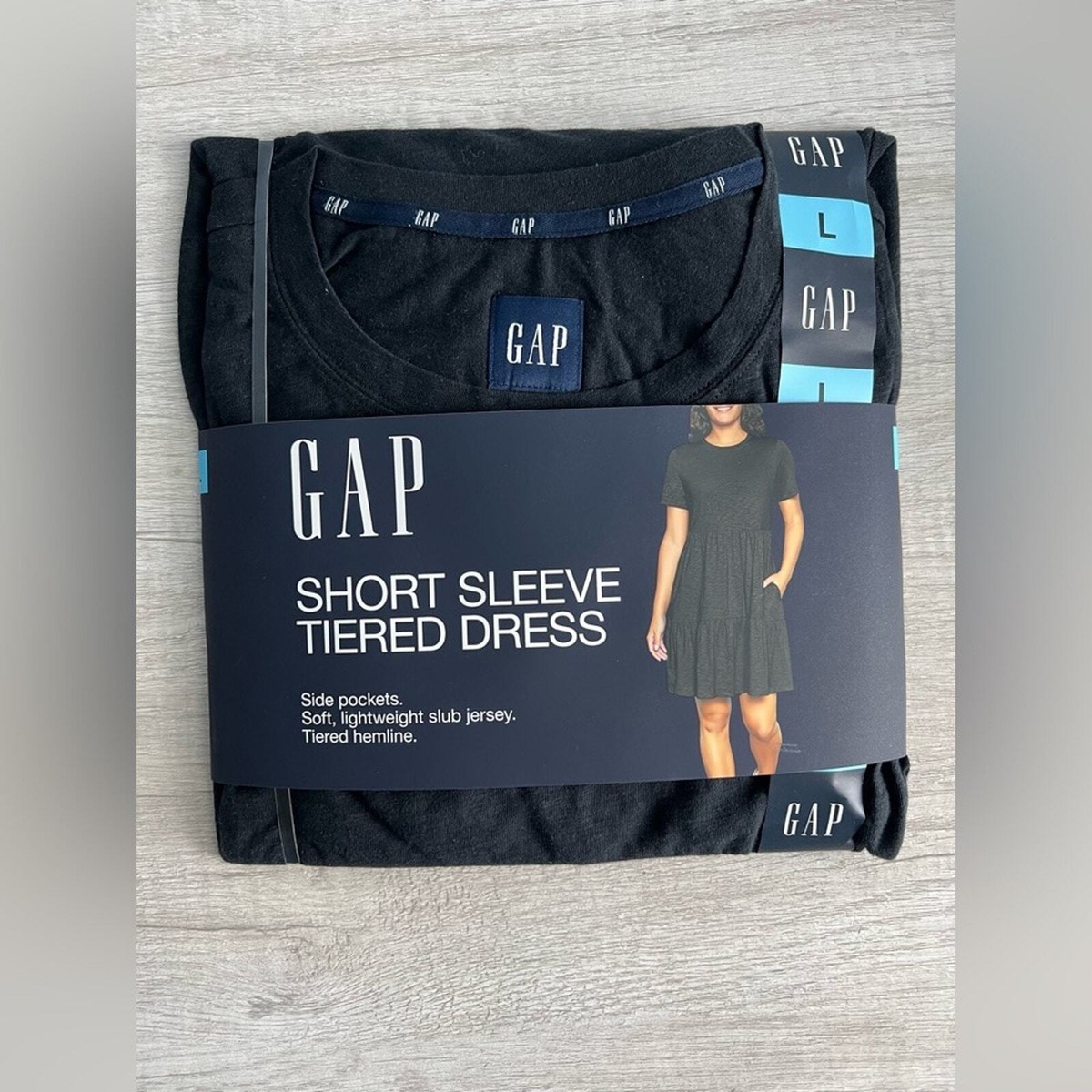 Gap Ladies Short Sleeve Tiered Dress - Large | eBay Gap Ladies Short Sleeve Tiered Dress - Large | eBay