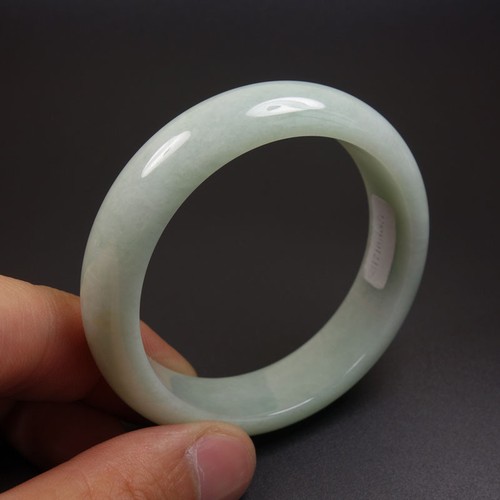 55mm Certified Grade A 100% Natural Green Jadeite Jade Bangle Bracelet Z1807