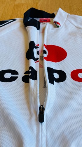 CAPO Men's Med Cycling Zippered Jersey white Gravel Road CX - Picture 2 of 8