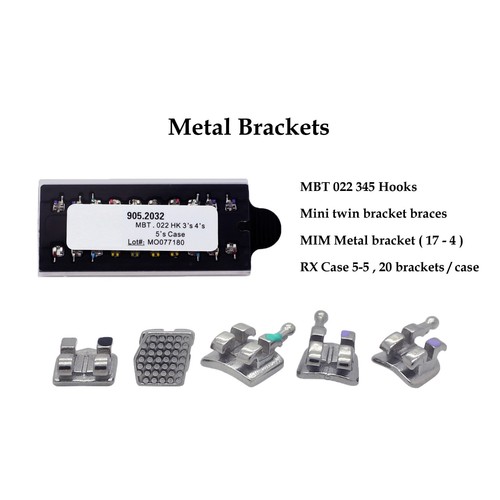 50 Packungen Dental Kieferorthopädische Brackets MBT Slot 022 345 Haken MIM Metallspangen 5-5 - Bild 2 von 13
