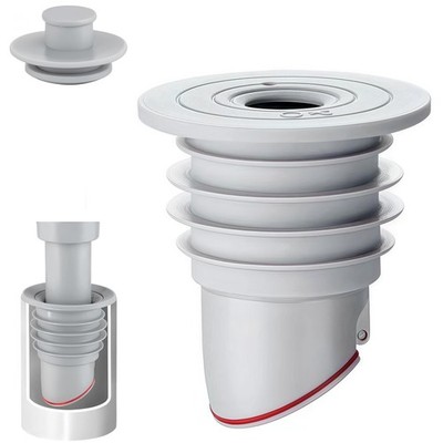 Washing Machine Drain Hose Seal, JHBKing Washer Outlet Plug, M, Grey 