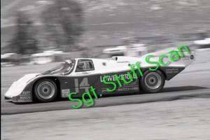 1985 IMSA racing photo negative Al Holbert / Al Unser jr Porsche 962 Riverside