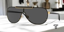 VERSACE VE2140 100287 Gold Gray 40 mm Men's Sunglasses