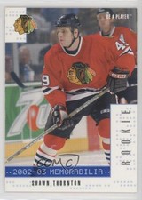 2002 ITG Be A Player Memorabilia Sapphire 25/100 Shawn Thornton Rookie RC 05u8
