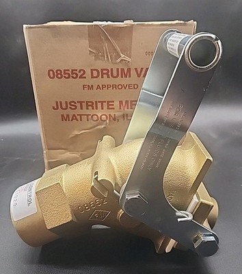 JUSTRITE 08552 Brass Gate Valve For Viscous Liquids 2'' NPT Thread