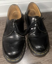 Doc Dr. Martens Made In England Black Leather Women 6 US