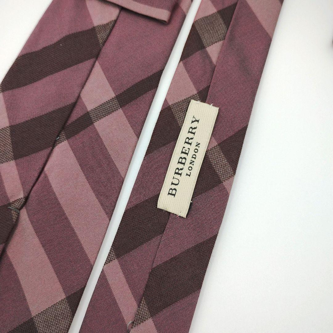 Burberry London Nova Check Tie Purple Bordeaux Luxury – Badagoni