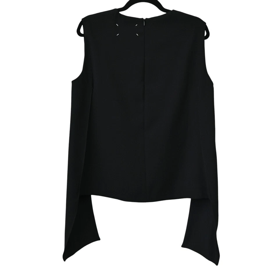 Top negro sin mangas Maison Margiela talla 44 EE. UU. 8 paneles laterales largos cuello redondo Foto 3 de 4