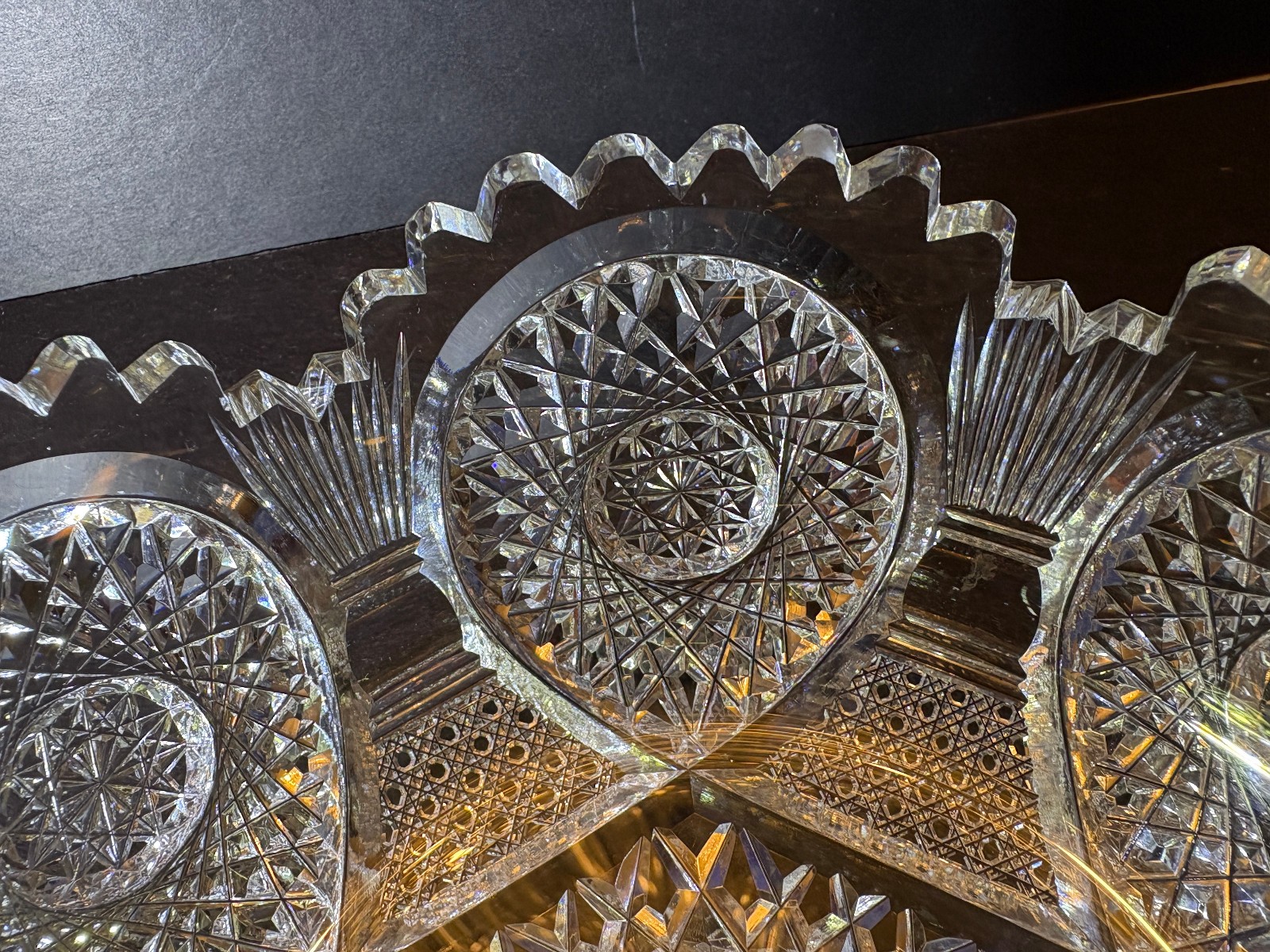 ABP,  American Brilliant, Cut Glass BOWL,  STUNNING!