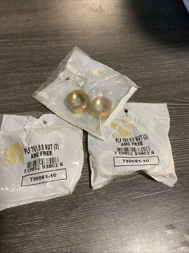5/8" brass compression nut Lot Of 3 Packages 730061-10 PLF 761