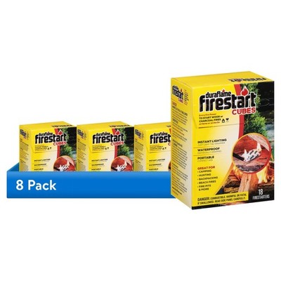 (8 pack) Duraflame Firestart Cubes 18-Ct Fire Starters for Wood and Charcoal..