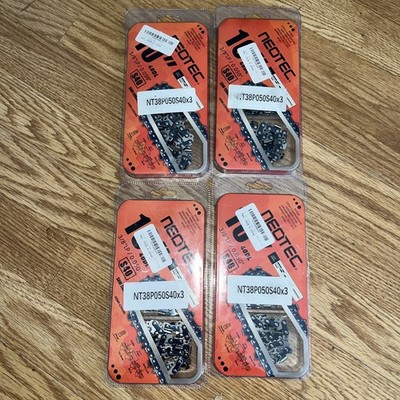 NEOTEC 10 In Chainsaw Chain 3/8''LP Pitch .050'' Gauge 40 Drive Links-S40 3 Chains