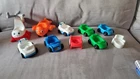 Fisher Price Vintage 1990 Chunky Little People Vehicles Helicopter Airplane Cars