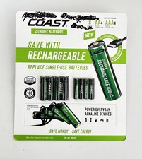 COAST USB-C Rechargeable Lithium Batteries, 8-Count AA/AAA, 4ea New Version