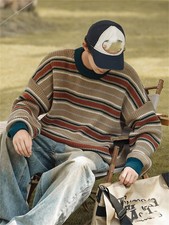 Men's Crew Neck Sweater Casual Knitted Pullover Warm Sweaters