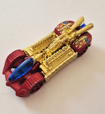 Vintage Hot Wheels Track Aces KRAZY 8s Gold Burgundy Blue Diecast Car 2000