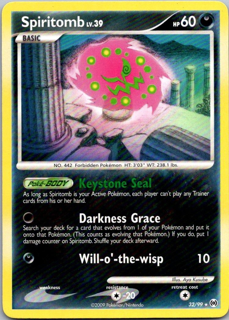 Spiritomb 32/99 Rare Arceus Pokemon Near Mint