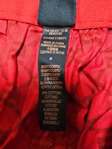 Savage X Fenty By Rhianna Men's Cotton Boxers Black Monogram Print Size M - Picture 3 of 5