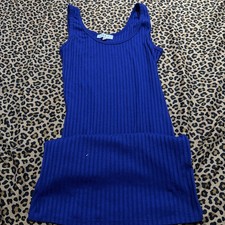 Love J Women Size M Blue Tank Bodycon Dress