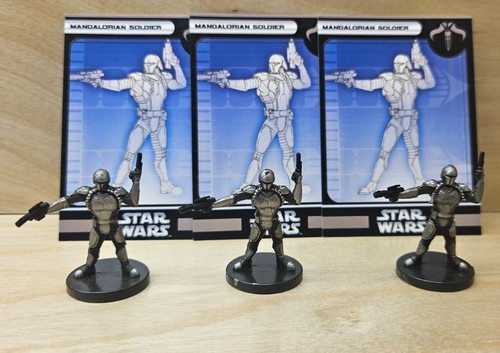 Star Wars Miniature - Mandalorian Soldier - 58/60 - Lot Of 3 - 2006