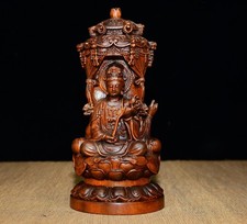 Exquisite Western Three Saints ornament made of boxwood with small leaves