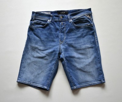 REPLAY RBJ.901  Tapered Fit Men's Shorts Denim Herren Shorts Gr. W30 Blau Denim