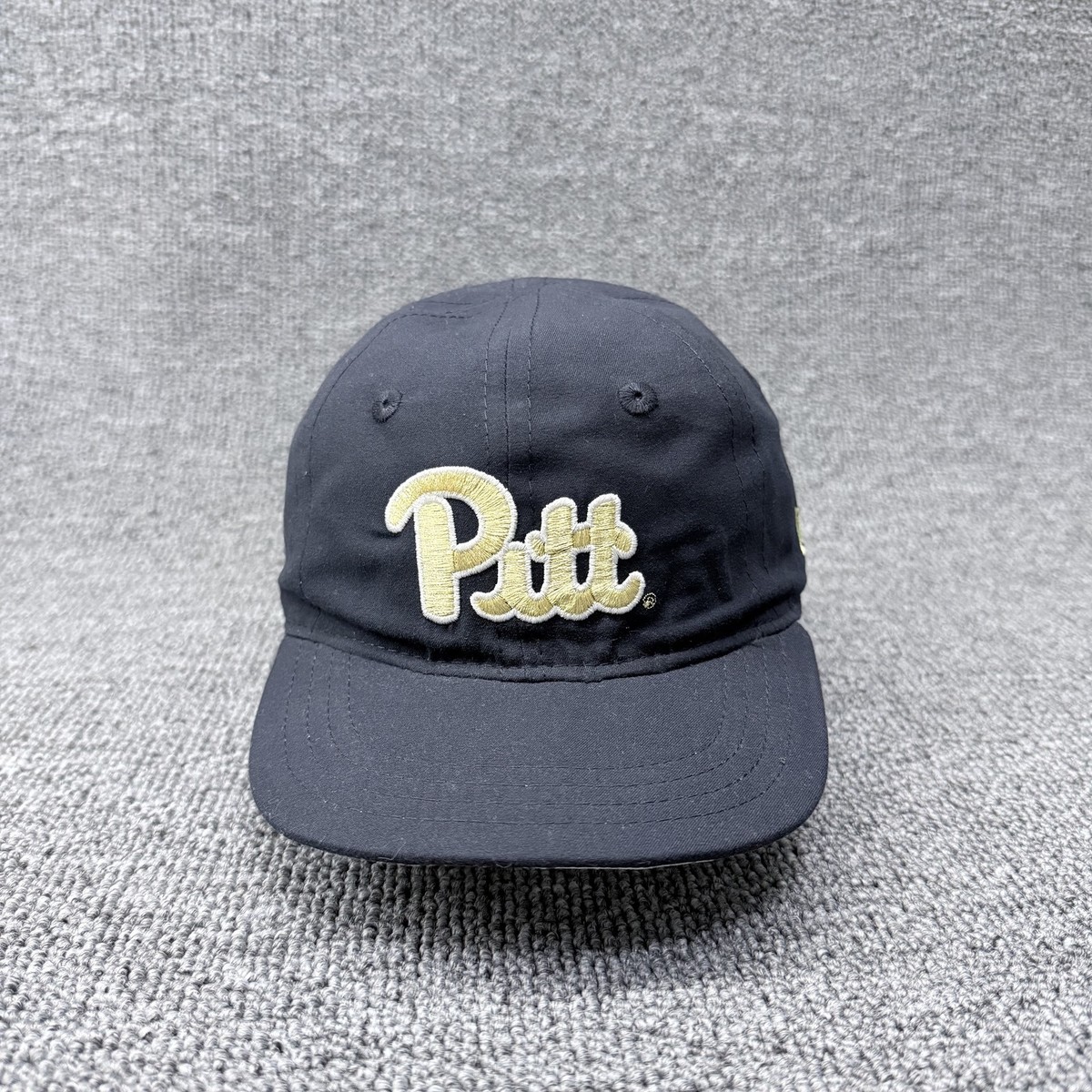 New Era Pitt Panthers Hat Black Gold Script Logo Adjustable Cap NCAA