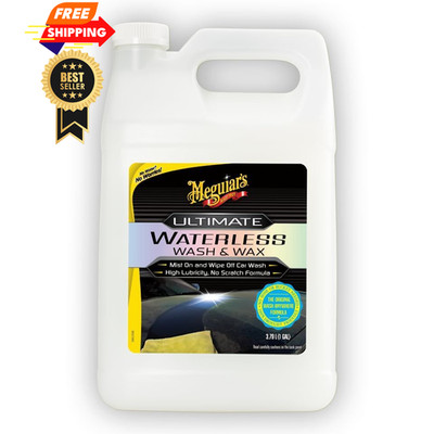 Meguiar's Ultimate Waterless Wash & Wax, Scratch-Free 128 Fl Oz, White 