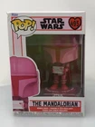 Funko POP! Star Wars Valentine's Day The Mandalorian Pink #495 DAMAGED BOX