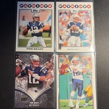 Topps Tom Brady 4 Card Lot Patriots NFL Football 2007 Season 2008
