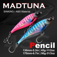 2Pcs Fishing Lure 13/17cm 49/90g Tuna Bait Sinking Pencil Hard Bait Sea Fishing