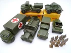 VINTAGE DINKY TOYS MILITARY LOT x6 1950s: AUSTIN DAIMLER FORD / 643 & 670 BOXED