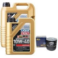 MotoröL Set Leichtlauf 10W-40 Liqui Moly 6 Liter + ÖLfilter FüR Ford Mazda 2.5