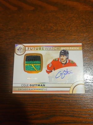 Cole Guttman Chicago Blackhawks Future Watch Auto Patch 087/100