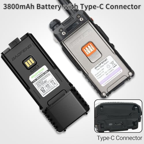 Baofeng 3800mAh Battery & Type-C Cable for 5RM GM-5RH UV-5G Plus UV-5RH Series - Bild 6 von 6