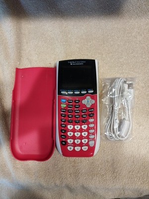 Texas Instruments TI-84 Plus Silver Edition Red/Pink Graphing Calculator USB Cha