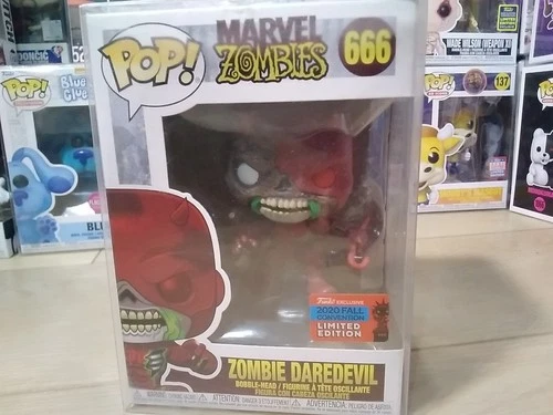 Funko Pop Marvel Zombies Zombie Daredevil Vinyl Figure #666 W/Box Protector