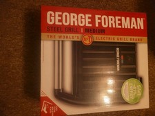 George Foreman Medium Electric Fit Grill Health Griddle Toastie Panini Press BBQ