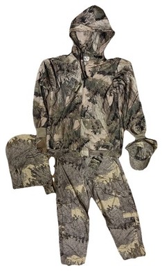 4 Piece Hunting Paintball Gear Pants, Hooded Jacket, Hat, Boone Hat Mens Small