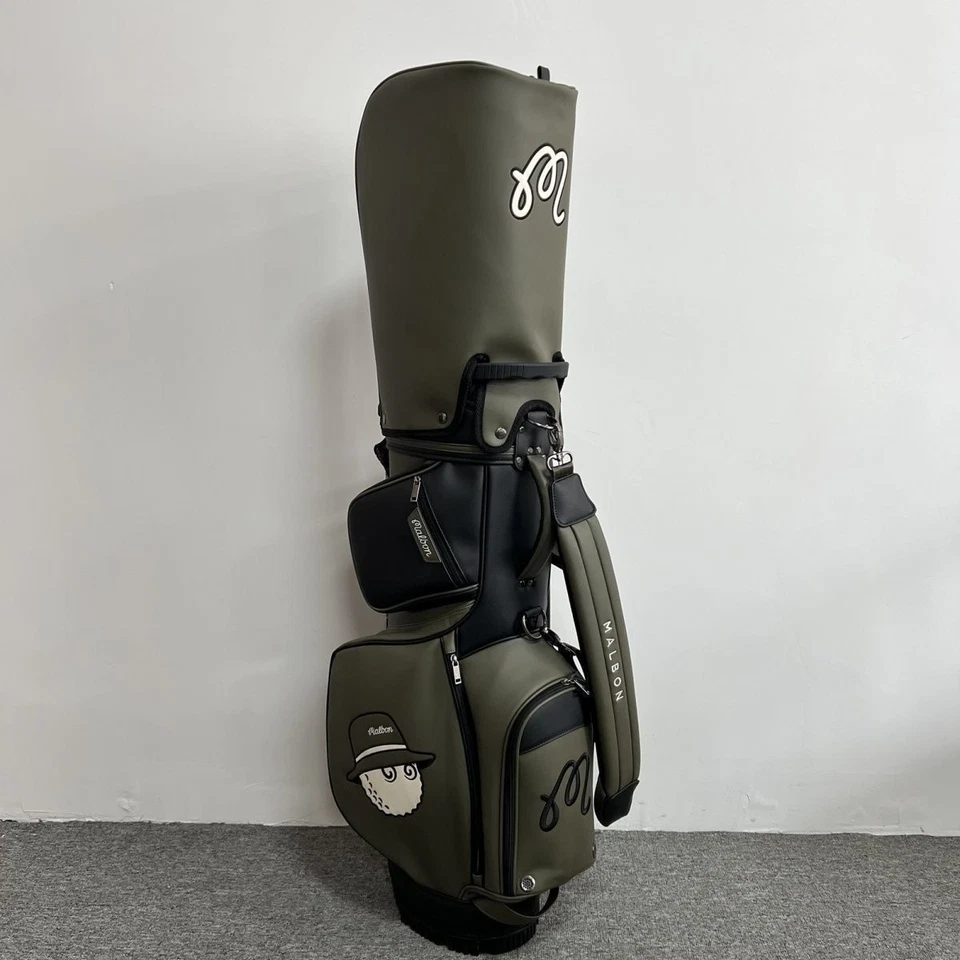 【1day shipping】 MALBON GOLF Caddy Bag Stand Type Khaki Green Synthetic Leather - image 4 of 4